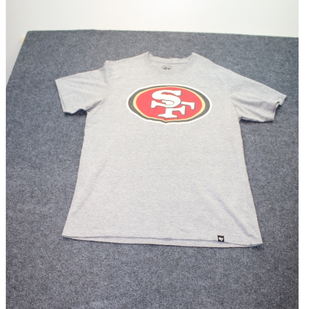 47 Brand San Francisco 49ers T-Shirt Mens Small Gray NFL Graphic Tee Short Slv